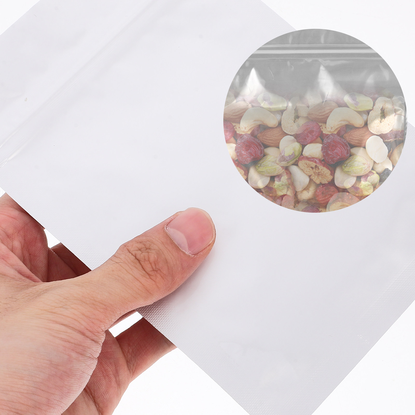 Food With Snacks - 50 sztuk szczelnych, wielokrotnego użytku torebek