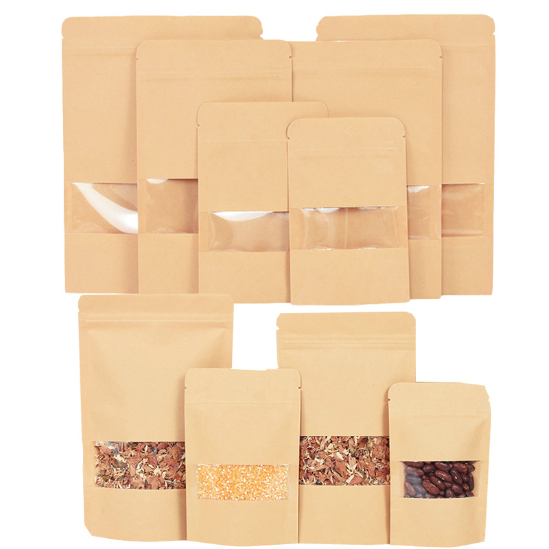 Food Z - 20/50szt Kraft Paper Zip Lock Bags