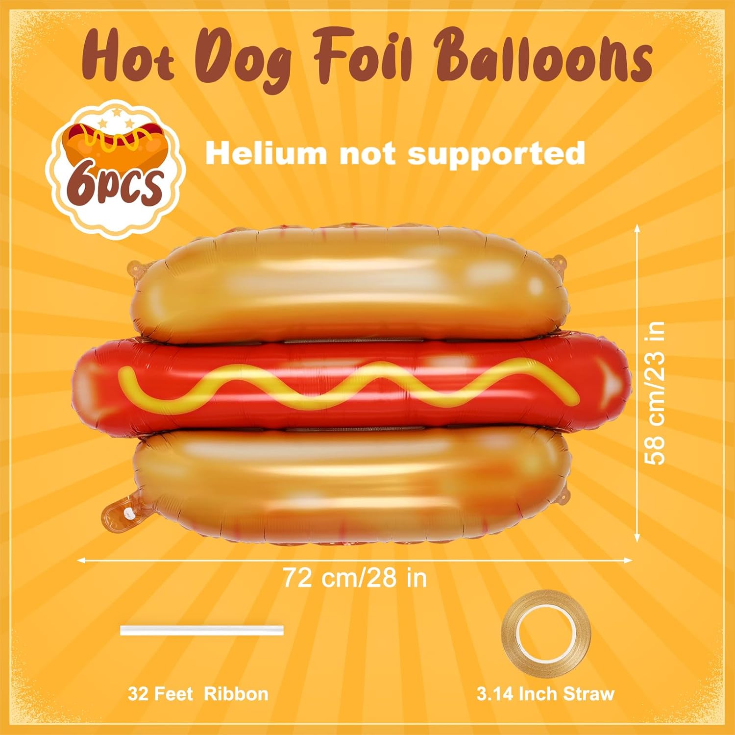 6 szt. Gigantycznych balonów w – Food Giant Snacks recenzja i cena