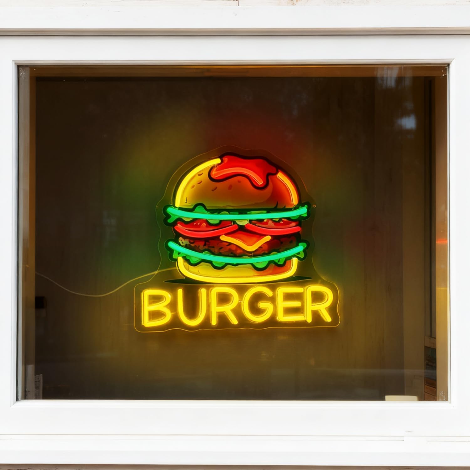 Neonowy szyld Burger, LED-owe  – Food Snacks Restaurant recenzja i cena