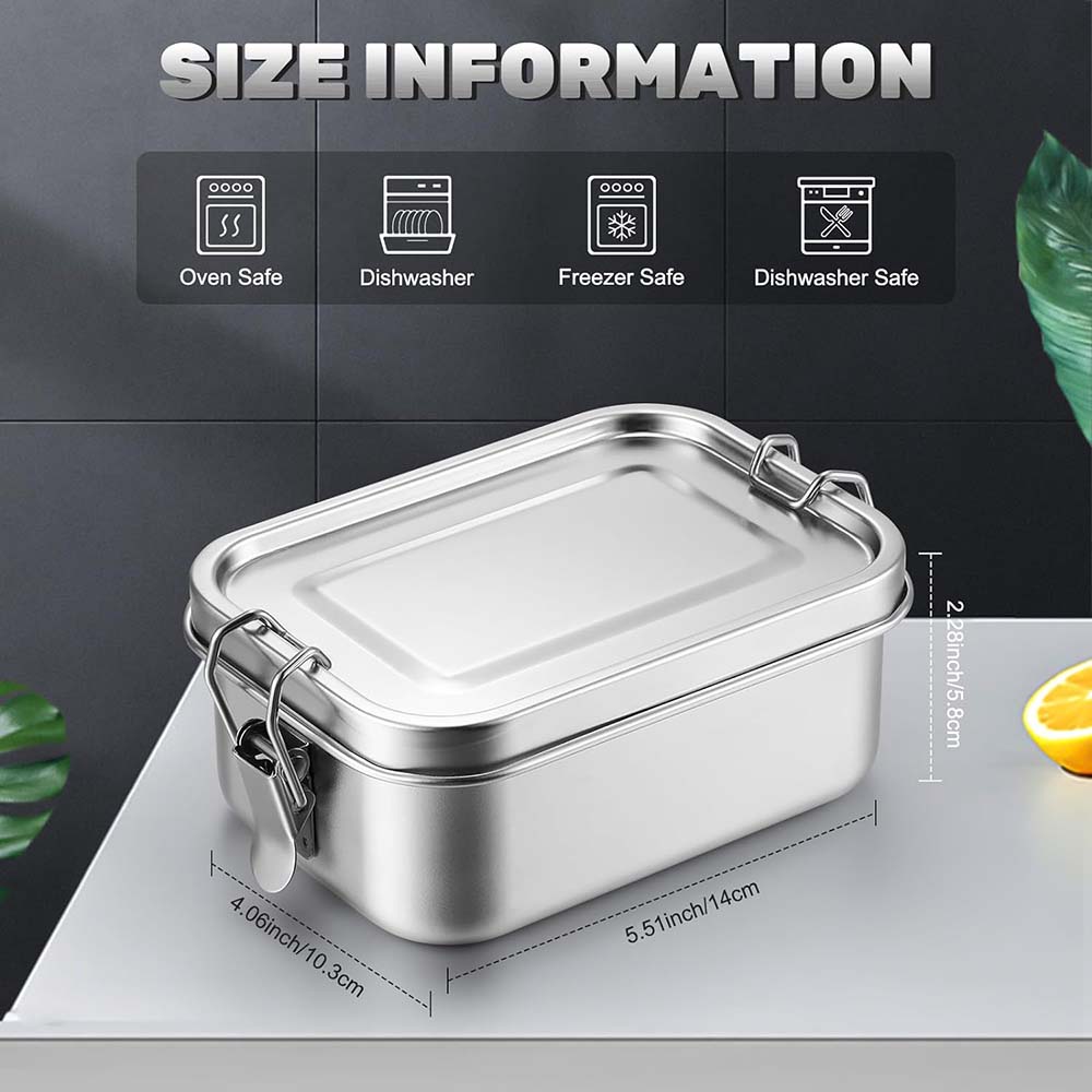 4 szt. Pudełko Bento ze stali  – Food Snacks For School recenzja i cena