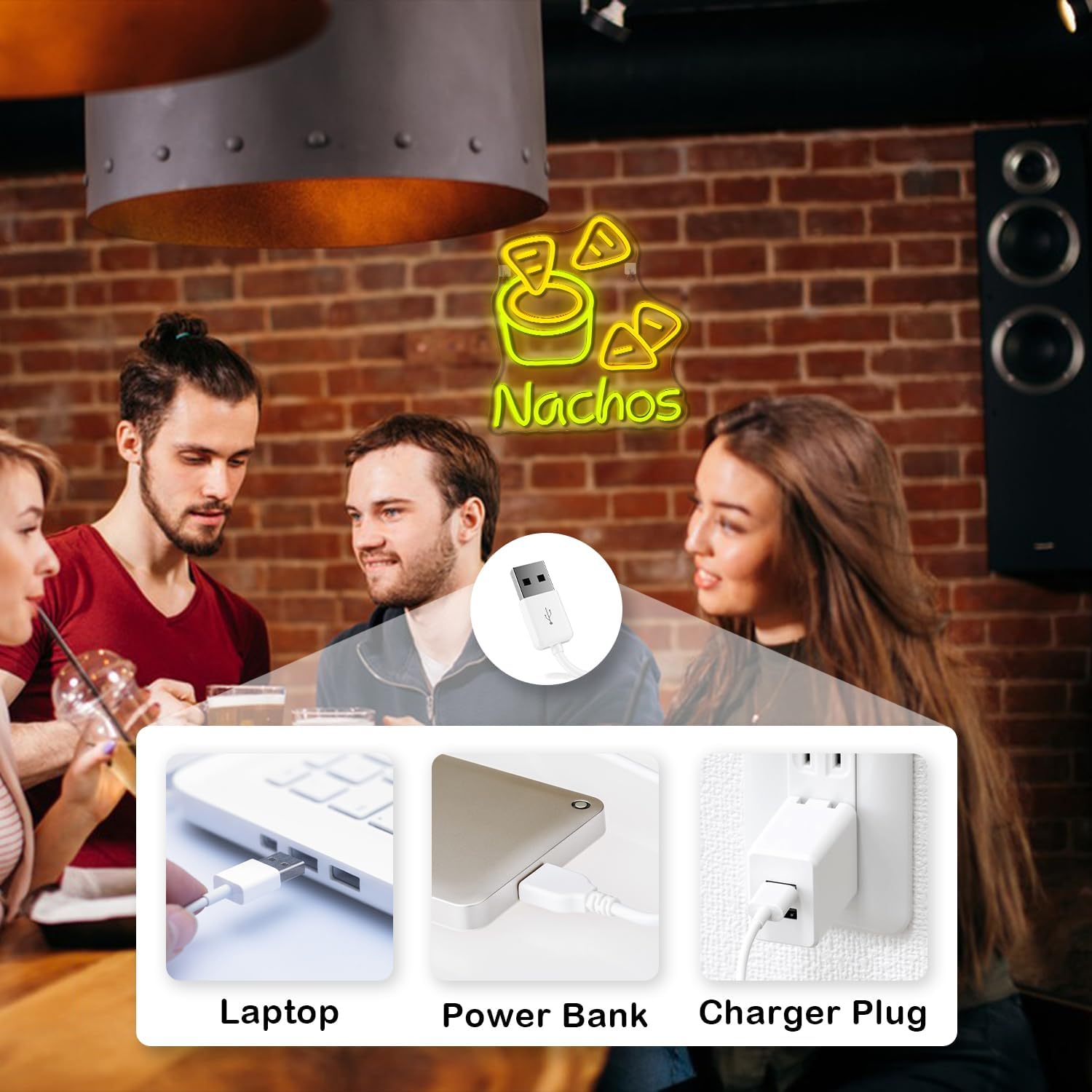 Neonowy znak LED „Nachos” w ko – Food Snacks Game recenzja i cena